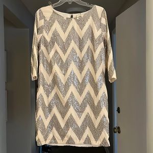 Sequin mini shift dress